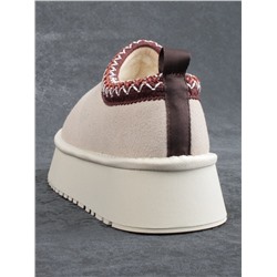 04-X85 BEIGE Угги зимние женские (натуральная замша, натуральная шерсть)