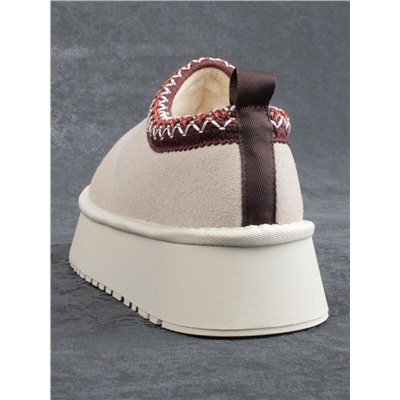 04-X85 BEIGE Угги зимние женские (натуральная замша, натуральная шерсть)