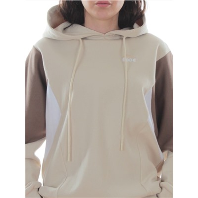 3156/3157 BEIGE/BROWN Костюм спортивный женский (95% хлопок, 5% эластан)