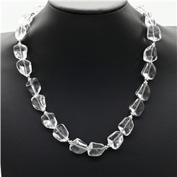 Бусы из горного хрусталя Льдинки 12*15мм, 45см