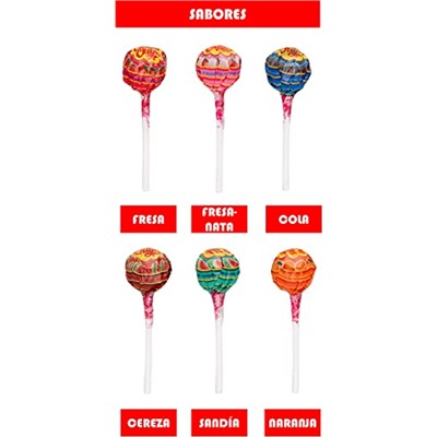 Chupa Chups Original, Caramelo con Palo de Sabores Variados, Tubo Eancode de 100 unidades de 12 gr. (Total 1.200 gr.)