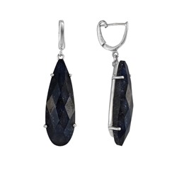 Серьги 'Косми' с корундом, родий И0СН67116Х35КД1R2