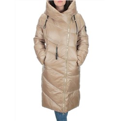 2185 BEIGE Пальто зимнее женское (200 гр. холлофайбера)