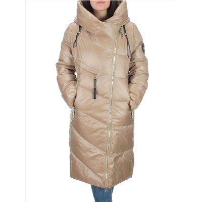 2185 BEIGE Пальто зимнее женское (200 гр. холлофайбера)