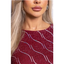 Платье Леди Элегант (темно-красное) П14827-10М