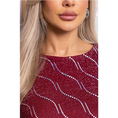 Платье Леди Элегант (темно-красное) П14827-10М