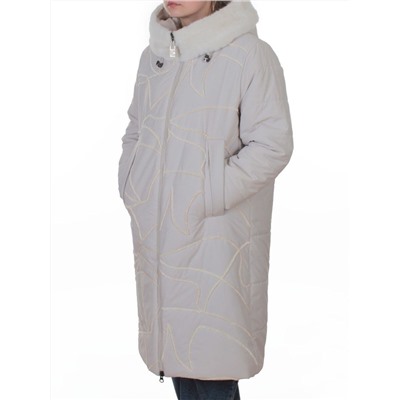 8901 LT. BEIGE Пальто зимнее женское (верблюжья шерсть, 120 гр. холлофайбер)