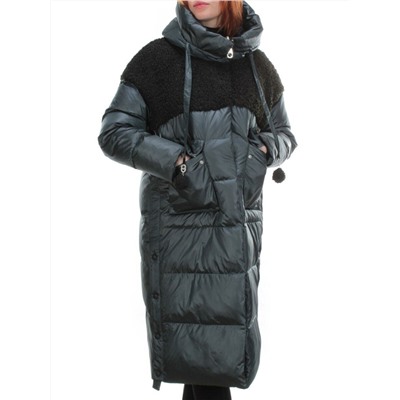 Y21636 DK. GREEN Пальто женское зимнее MEIYEE (200 гр. холлофайбера)