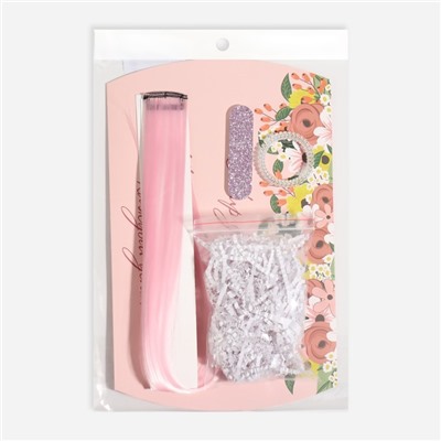 Набор «Бабочки», 3 предмета: локон на заколке, пилка, резинка