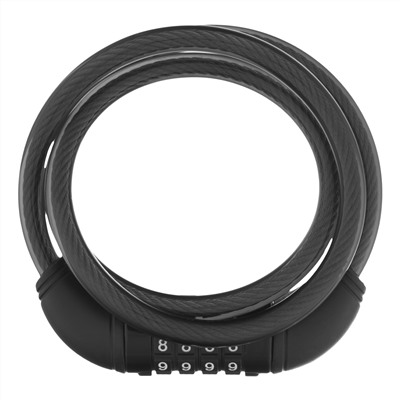 Замок тросовый универсальный с кодовым механизмом, 10 х 950 мм Matrix