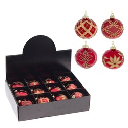 GAEM Набор из 12шт Украшение новогоднее "Шар", D 8 см, L35 W25 H8,5 см