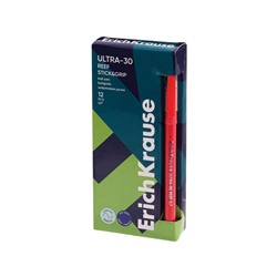 Ручка шариковая ErichKrause ULTRA-30 Stick&Grip Reef, 0.7 мм, тонированная, синяя
