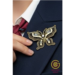 Брошь бабочка с эмалью БР4/12