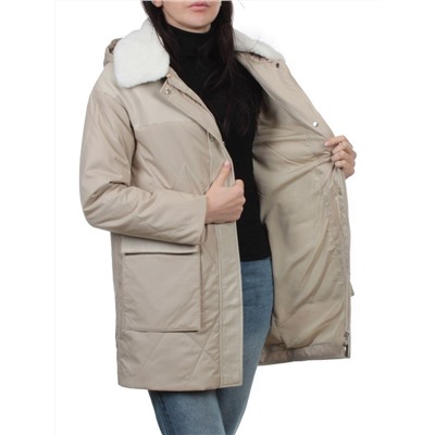 M24-096 BEIGE Куртка демисезонная женская (100 гр. холлофайбер)