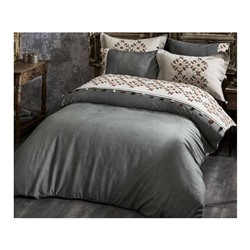 2 сп. Евро Комплект Постельного Белья Cotton Saten İmge Çift - EcoCotton