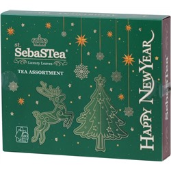 SebaSTea. Новый год. Golden Gift. Зеленая карт.упаковка, 20 пак. (Уцененная)
