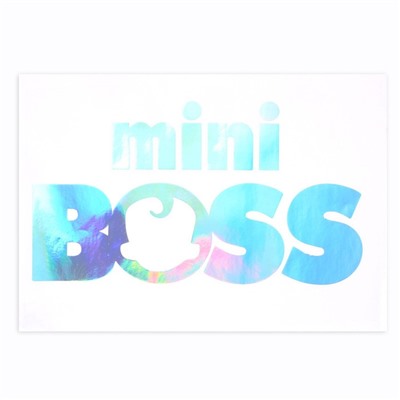 Полимерные наклейки на шары "Mini Boss", серебро