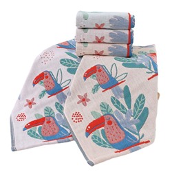 Zhiyang New Cotton Tister Giant Birds Towel Four -layer Gauze Follow Scarf Wipe Hand Scarf Manufacturers Wholesale Kitchen Scarf