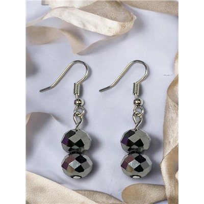 Комплект бижутерии "Хрустальная россыпь" , цвет серебристый