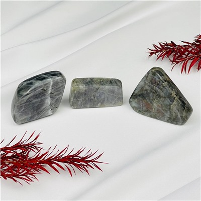 Радуга Самоцветов Срез (экран) из камня Лабрадор полированный в ассортименте