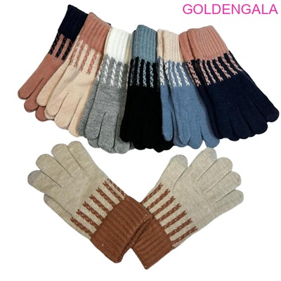 Перчатки женские вязанные сенсорные Арт 2023/12/6 тип 3