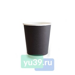 Стакан бумажный ThermoCup BLACK, матовый, одноразовый, чёрный, 250 мл, 2-х сл. (d=80), 50 шт.