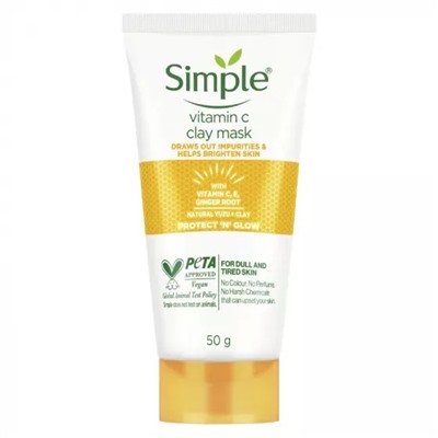 Маска с Витамином C и Глиной (50 г), Vitamin C Clay Mask, произв. Simple
