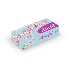Салфетки бумажные белые 2сл в коробке 200шт AMFA
