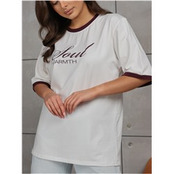 Футболка "Душа" Экрю женская