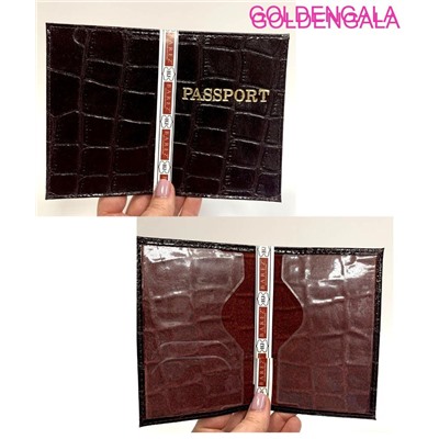 Обложка для паспорта из натуральной кожи темно-бордовая