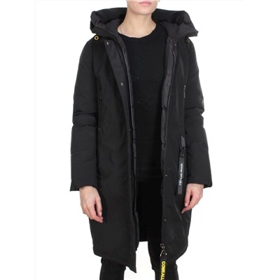 YR-961 BLACK Пальто зимнее женское АЛИСА (200 гр. холлофайбера)