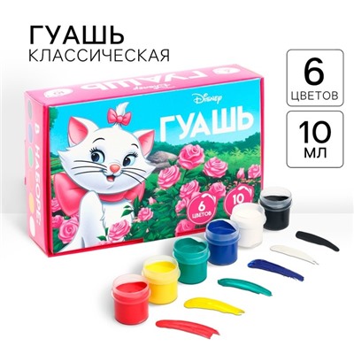 Гуашь 6 цветов по 10 мл, «Кошечка Мари», Коты аристократы