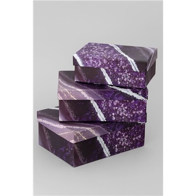 Набор подарочных коробок 3 в 1 «Amethyst», purple, 18*12*7-21*14*8.5-23*16*9.5