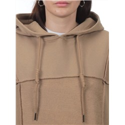3258 BROWN Худи женское (95% хлопок, 5% эластан)