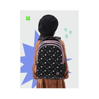 Рюкзак Berlingo inStyle "Cats pattern" 41*27*20см, 3 отделения, 2 кармана, эргономичная спинка