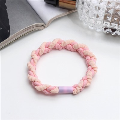 Резинка для волос «Спорт элит», плетение жатое, 5 см, розовая