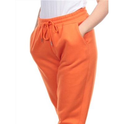M055 ORANGE Брюки спортивные женские на флисе (100% хлопок) 7986