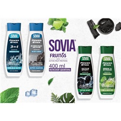 Шампунь для волос SOVIA Востанавливающий, MEN, 400 мл