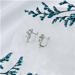 Радуга Самоцветов Швензы для сережек с Фианитами родированные