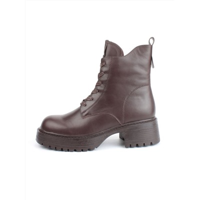 04-M3-1483 BROWN Ботинки зимние женские (натуральная кожа, натуральный мех)