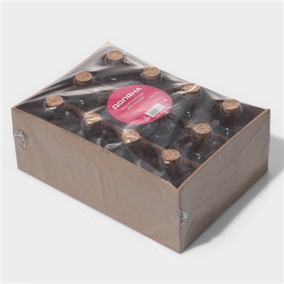 Набор баночек для специй Доляна «Парфе», 130 мл, 11.5×5.5 см, с пробковой крышкой, 12 шт., стекло