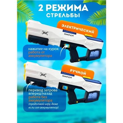 Большой водный Бластер/ водяной пистолет, синий