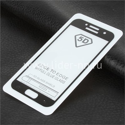 Защитное стекло на экран для Samsung Galaxy A3 2017 SM-A320F 5-10D (ELTRONIC) черное