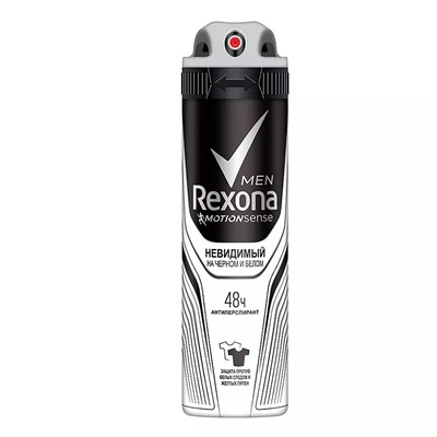 Rexona СПРЕЙ  Мужской  150 мл  Невидимый на Черном и Белом