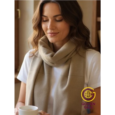 Шарф теплый женский кашемировый Арт 2581Ш/11 (коричневый текстурный)