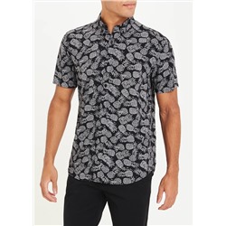 Short Sleeve Pineapple Print Shirt