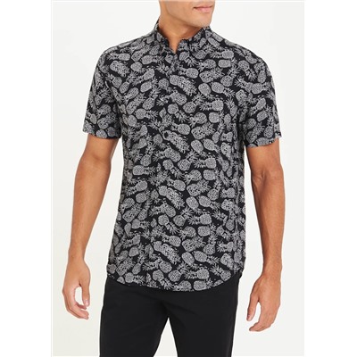 Short Sleeve Pineapple Print Shirt