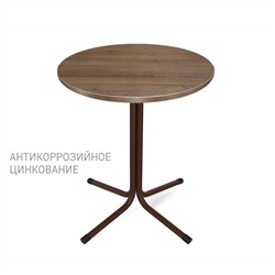 Стол SHT-TU7-1/TT 70 МДФ
                        коричн.муар(цинк) / черный / орех светлый