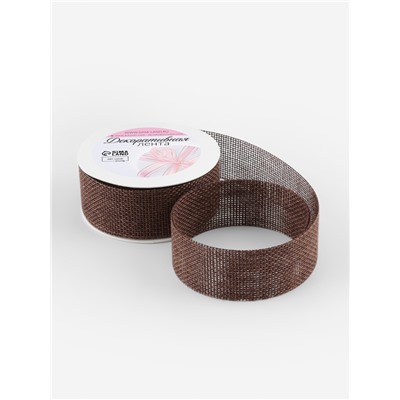 Лента текстильная, 30 мм, 4.5±0.5 м, коричневая