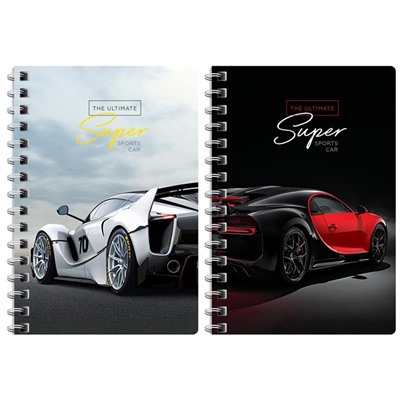 Записная книжка А6 120л., на гребне ArtSpace "Авто. Ultimate super cars"